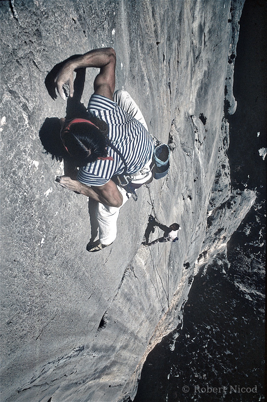 Escalade — Patrick Berhault, « Bombé de Pichenibule », Verdon 1980