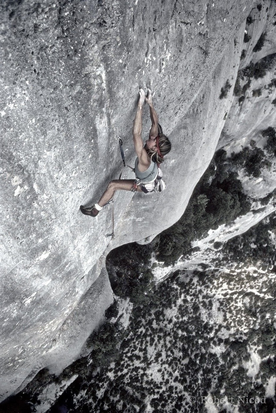 Escalade — Patrick Edlinger, « Fenrir », Verdon 1982