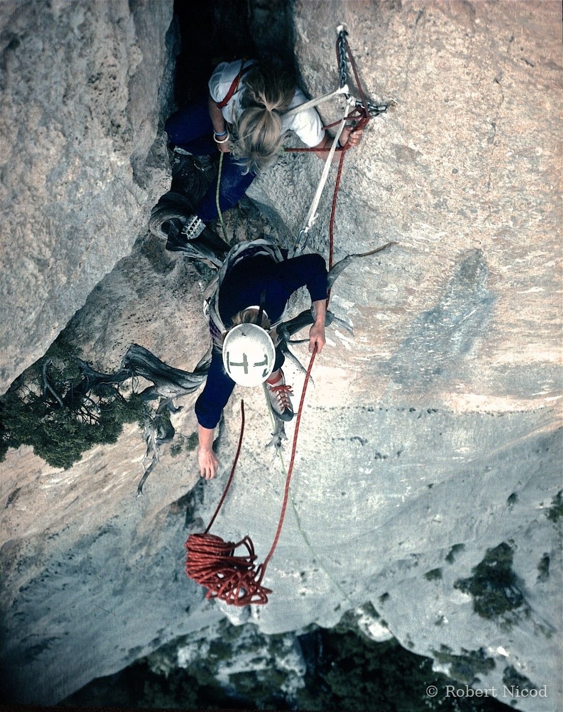 Escalade — Rappel de « Luna Bong », Verdon 1981