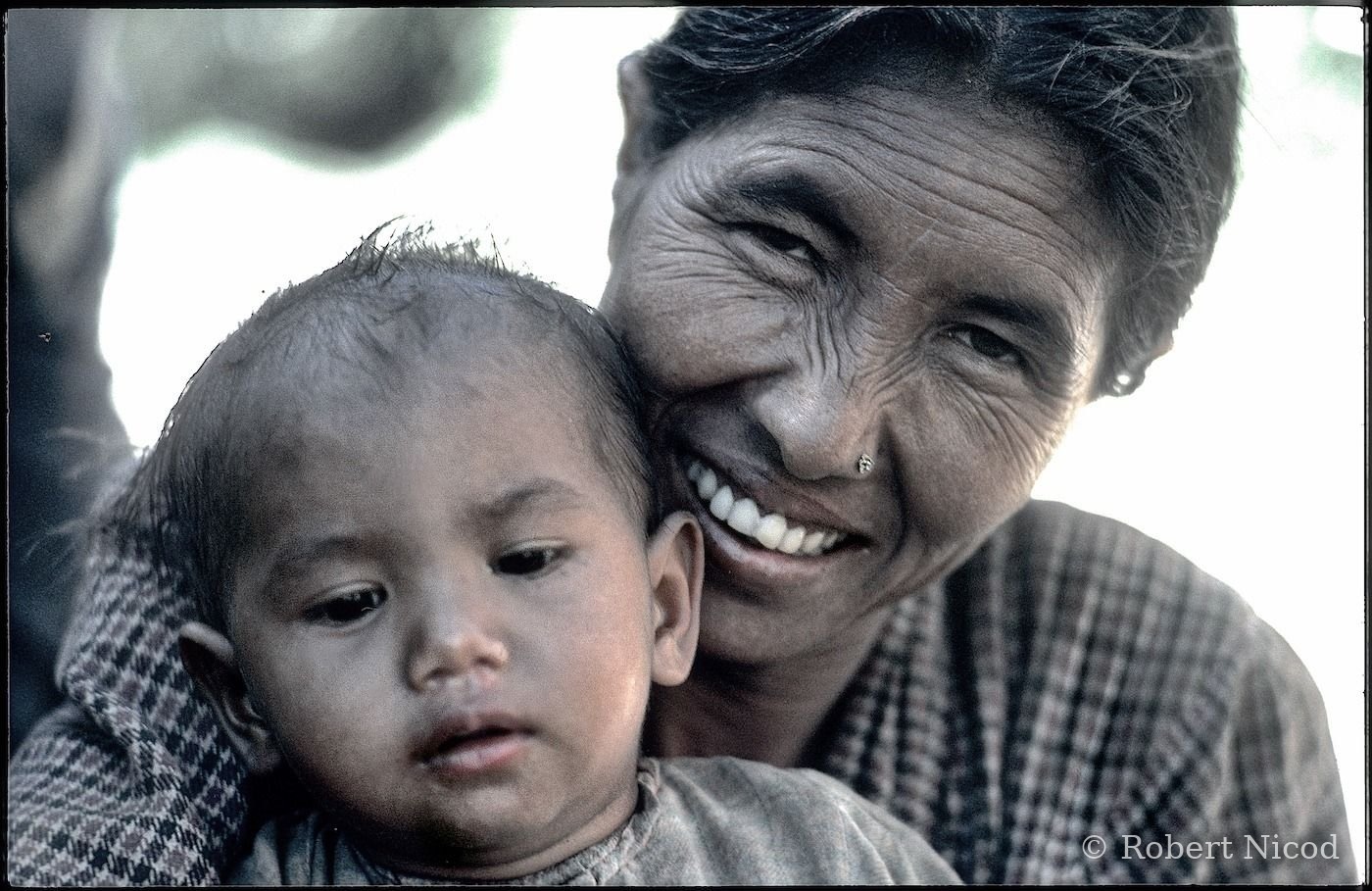 Nepal 1977 — A grandmother's gentle smile, Kathmandu 1977