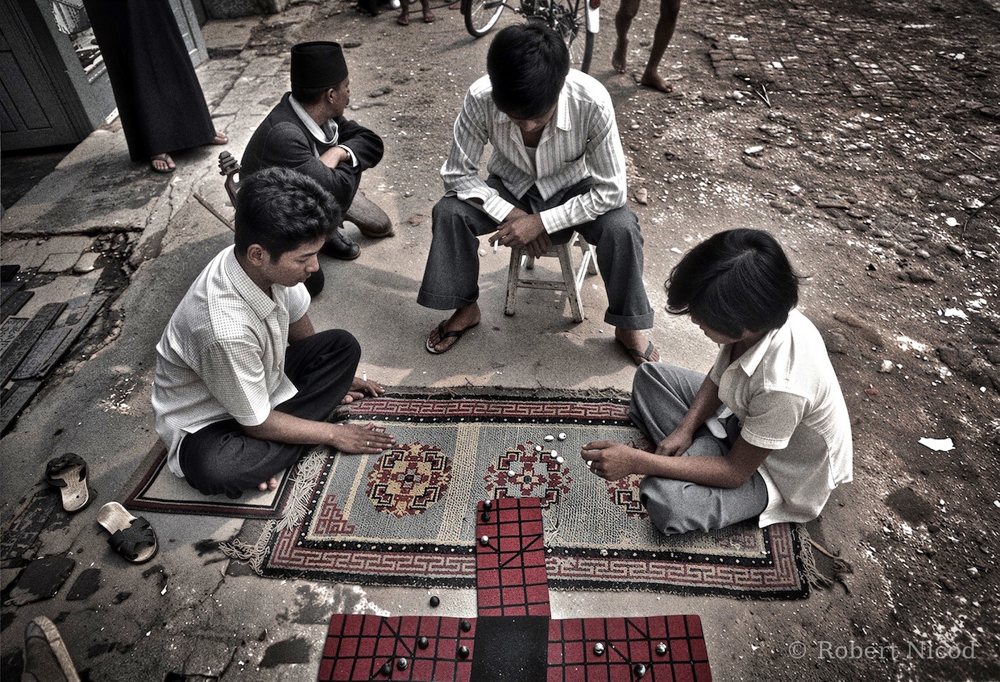 Nepal 1977 — Game of Pachisi, a traditional Indian game, Kathmandu 1977