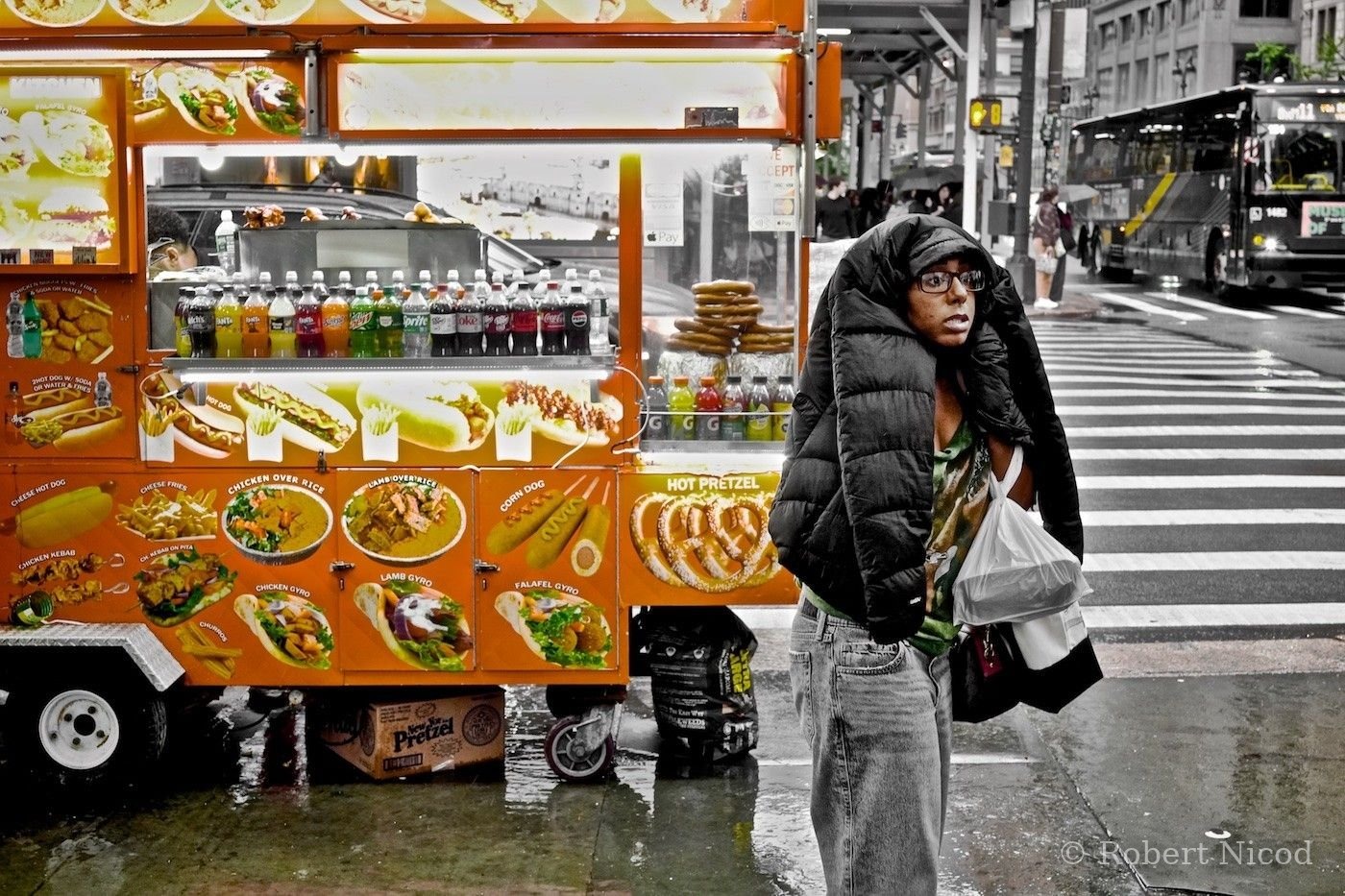 New York — Surprise par une pluie soudaine, New York