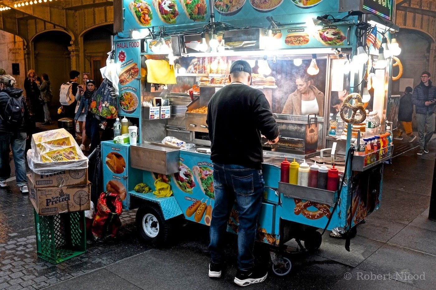 New York — Street food typique de Manhattan, New York