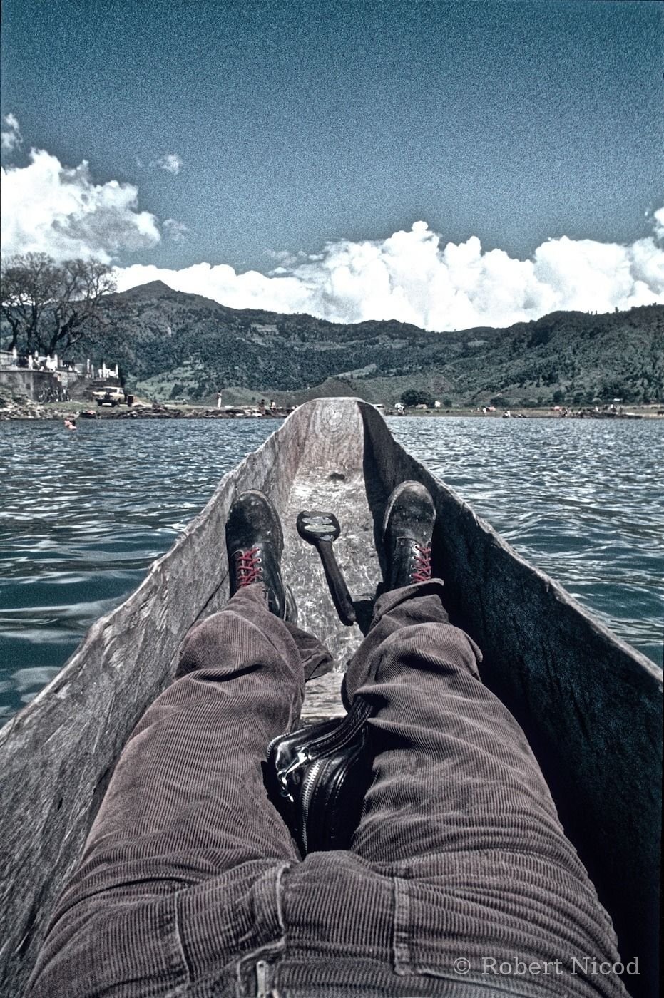 Tourists in Asia — Tourist ride, Lake Pokhara 1977