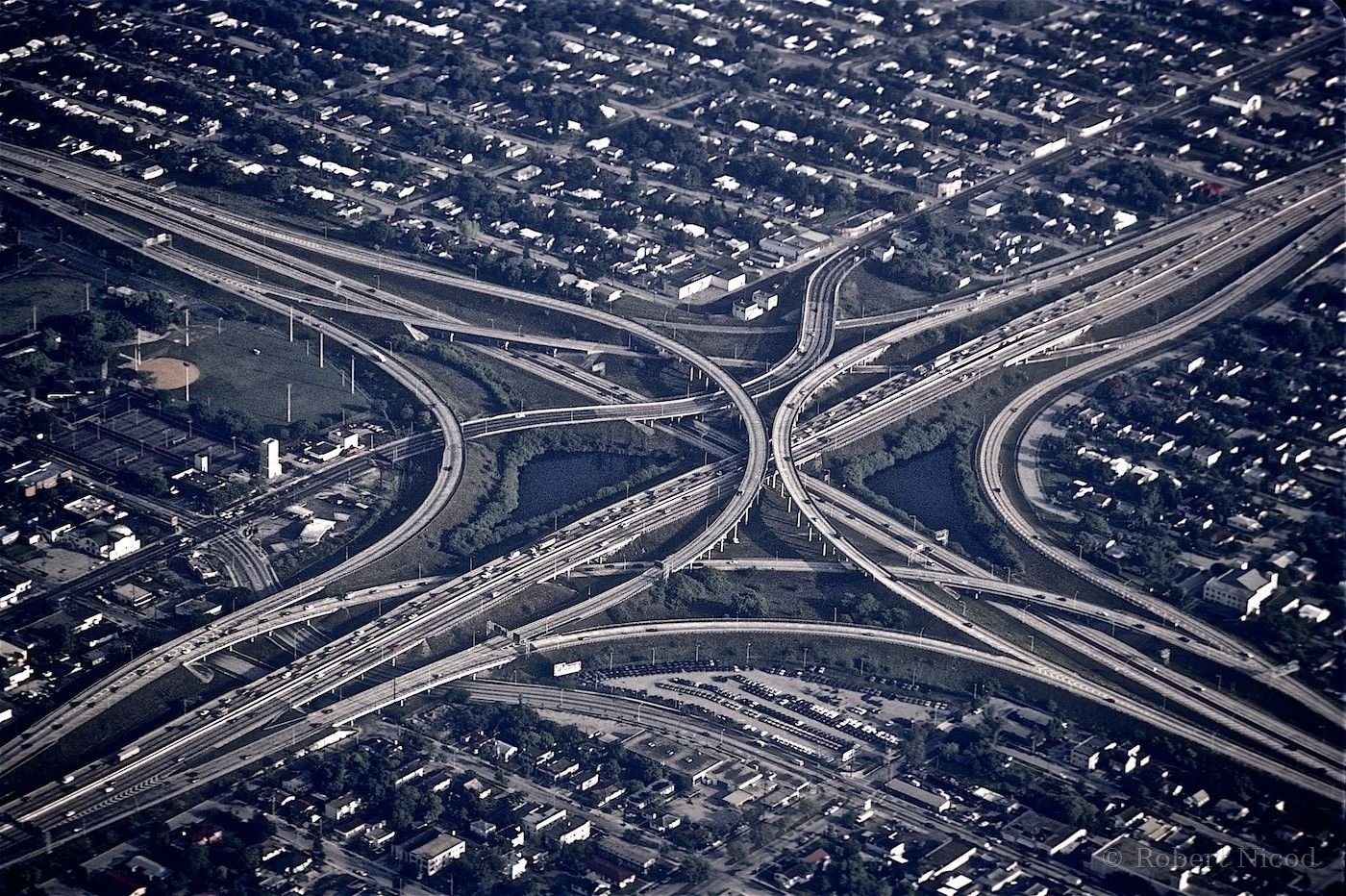 Cities of the West — Freeway interchange, Los Angeles 1987