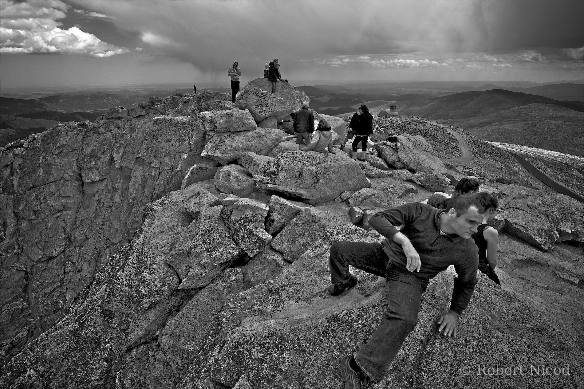 Tourists in the West — Mount Evans, 4,348 m, Colorado