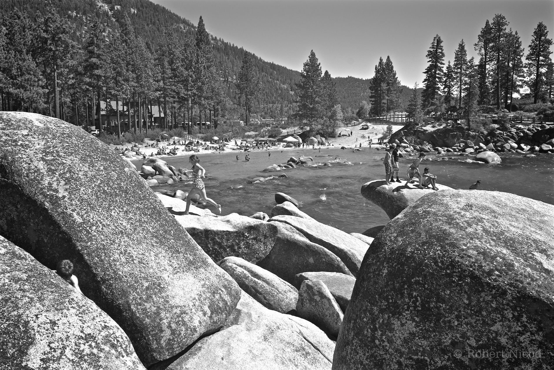 Tourists in the West — Children's games, Lake Tahoe, California