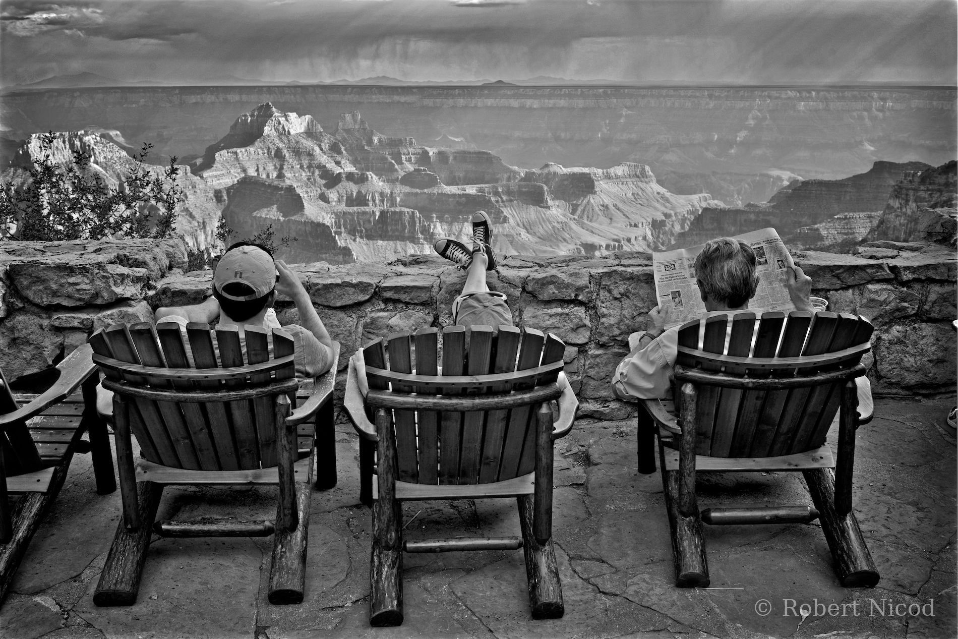 Tourists in the West — North Rim Lodge, Grand Canyon, Utah