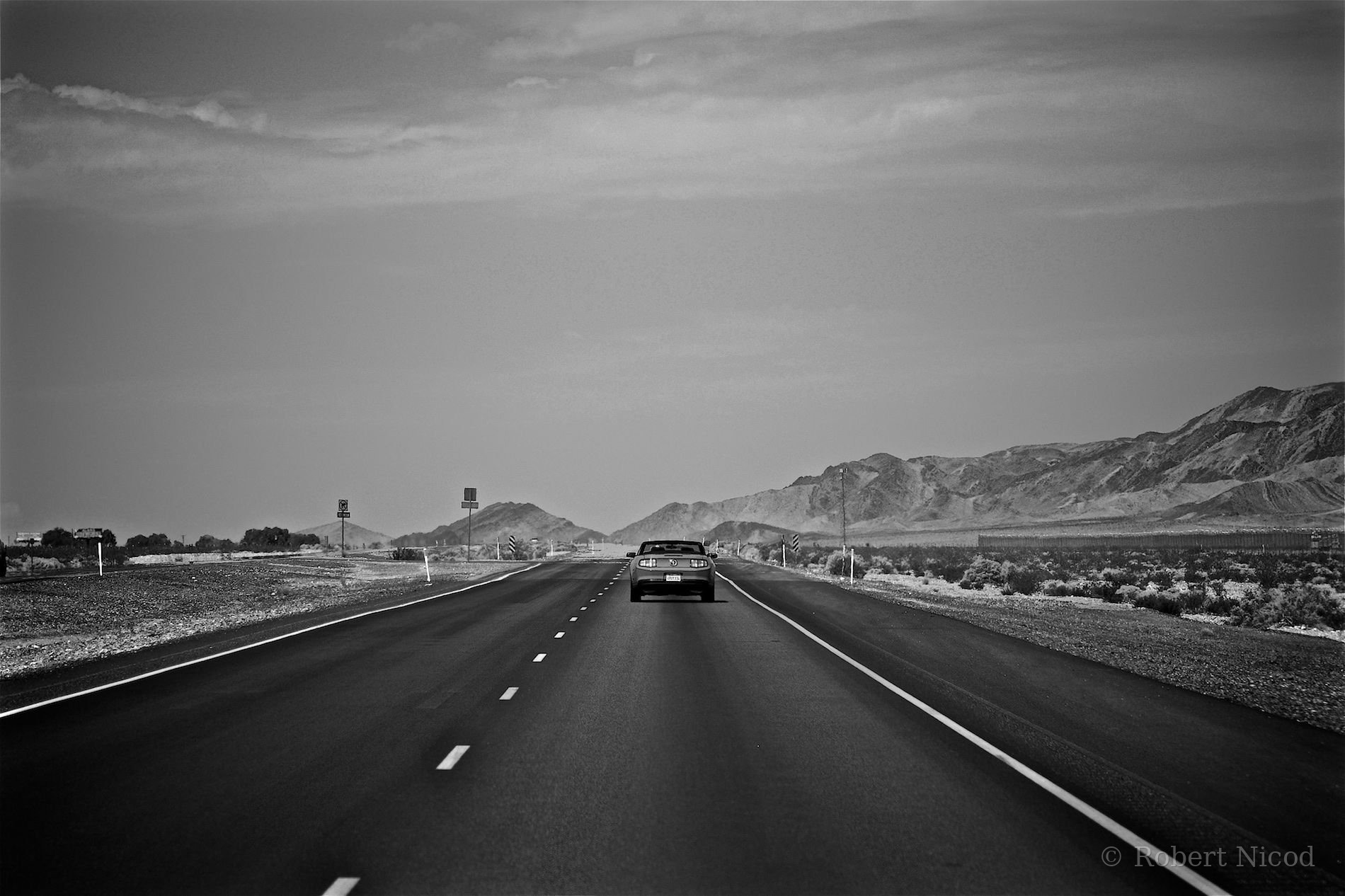 Tourists in the West — On the road to Las Vegas, Nevada