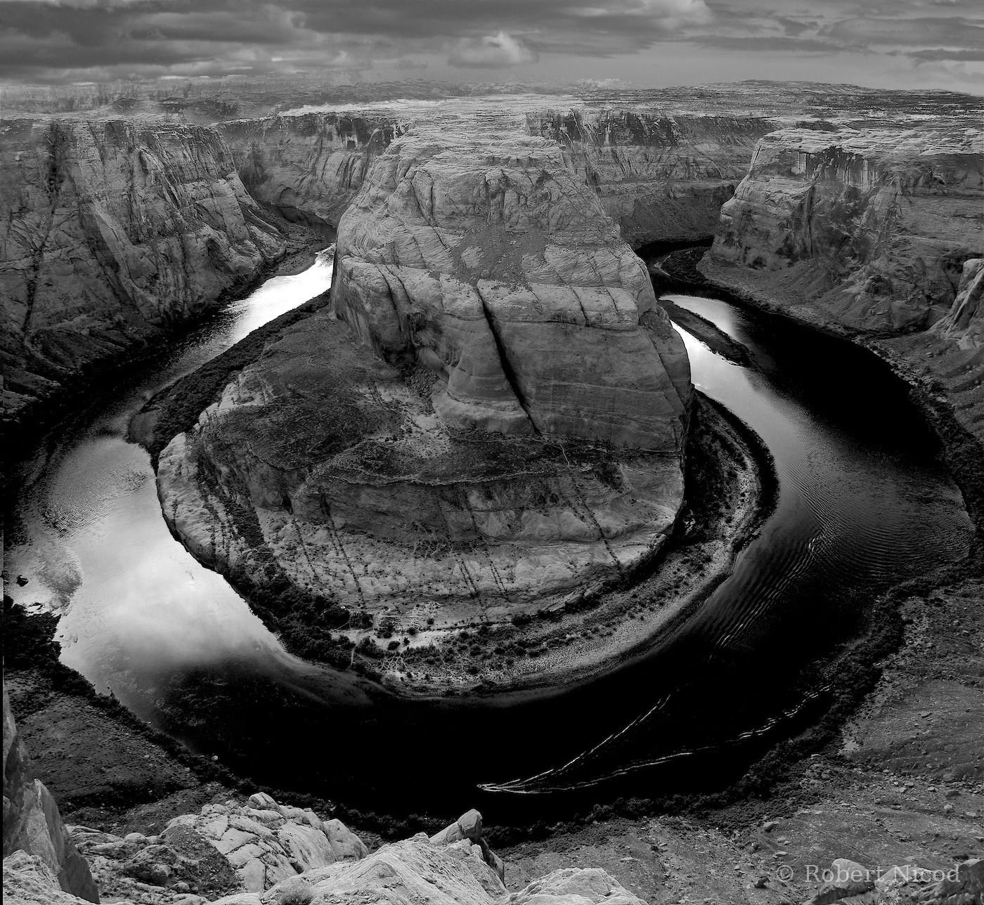 Tourists in the West — Horseshoe Bend, Colorado River, Arizona