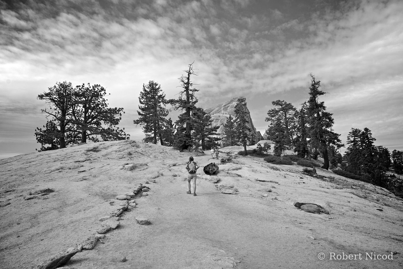 Tourists in the West — On the way to Half Dome, Yosemite Valley, California