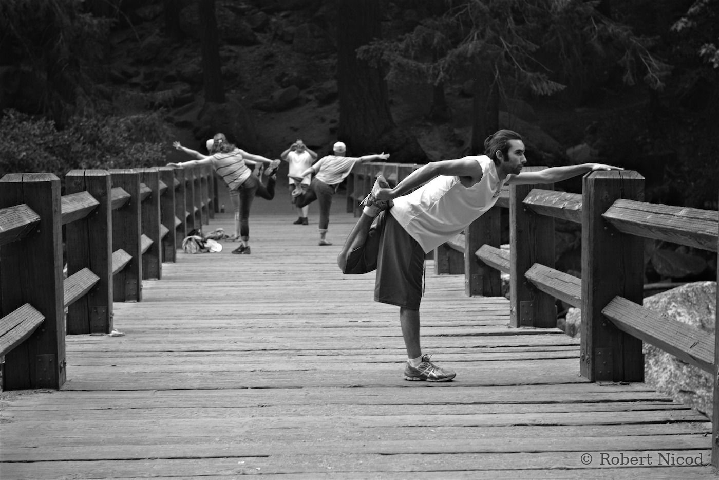 Tourists in the West — Back from Half Dome, Yosemite Valley, California