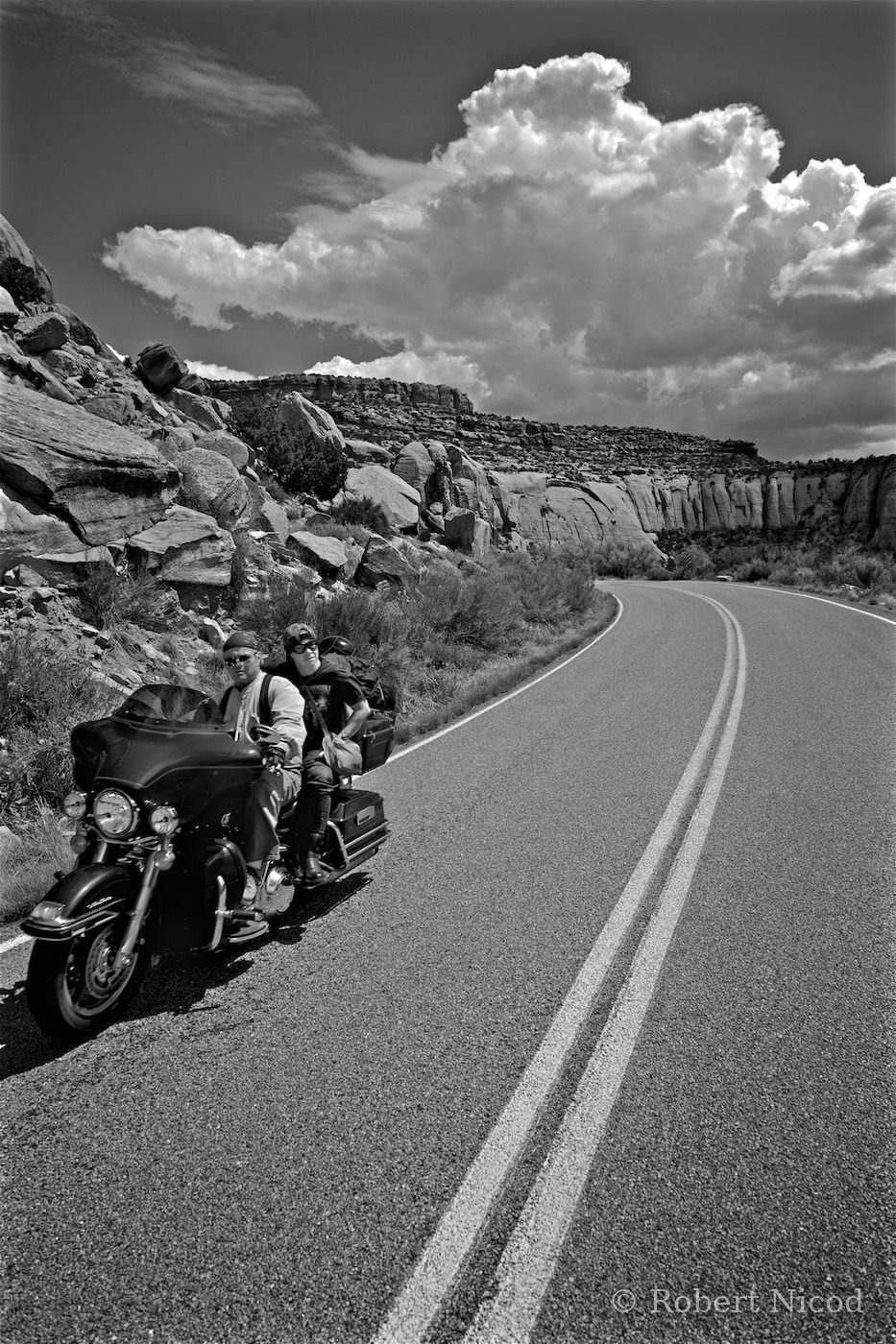 Tourists in the West — Caught mid-turn, Canyonlands, Utah