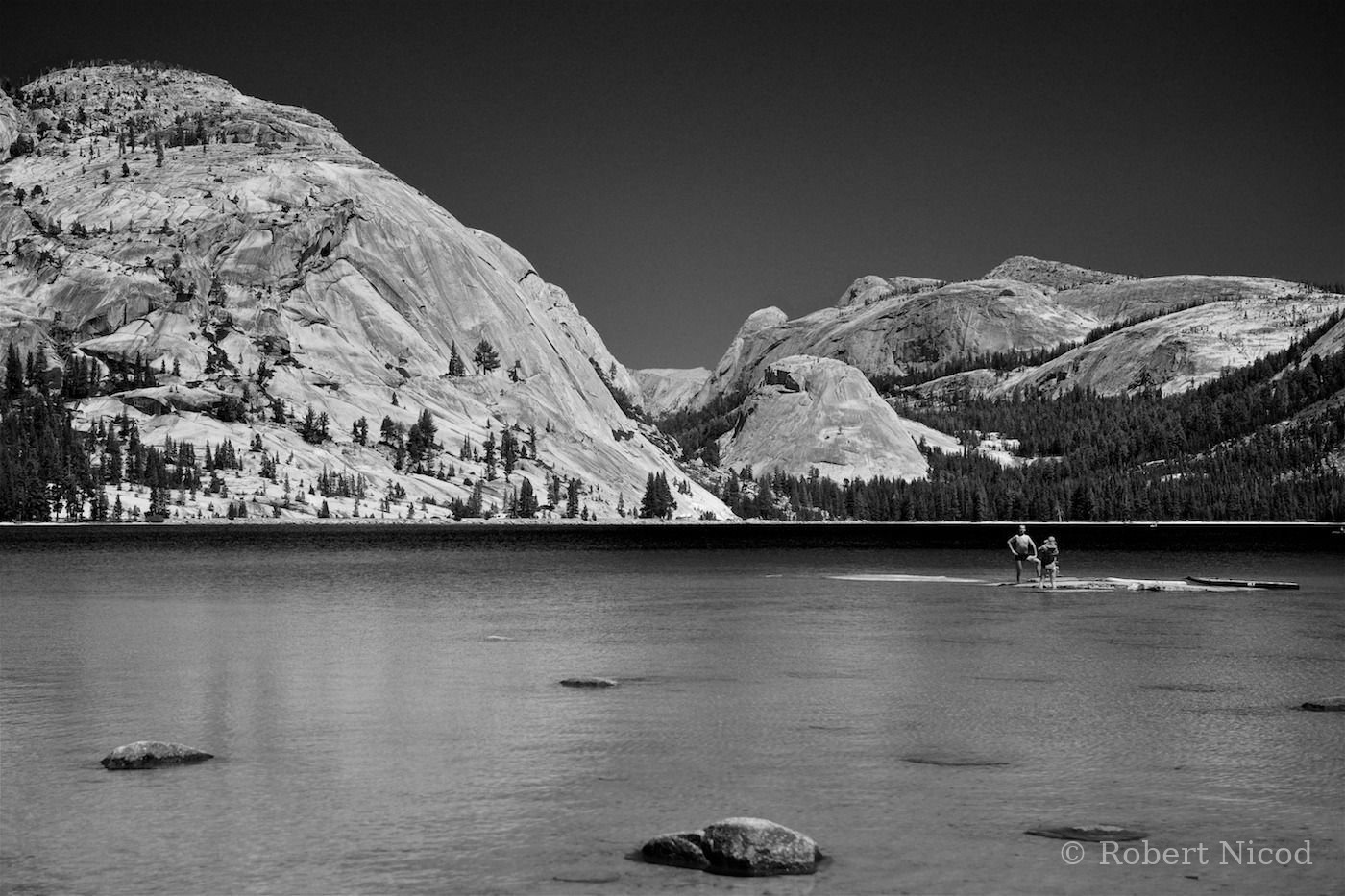 Tourists in the West — Sovereign for a moment, Tenaya Lake, Yosemite, California