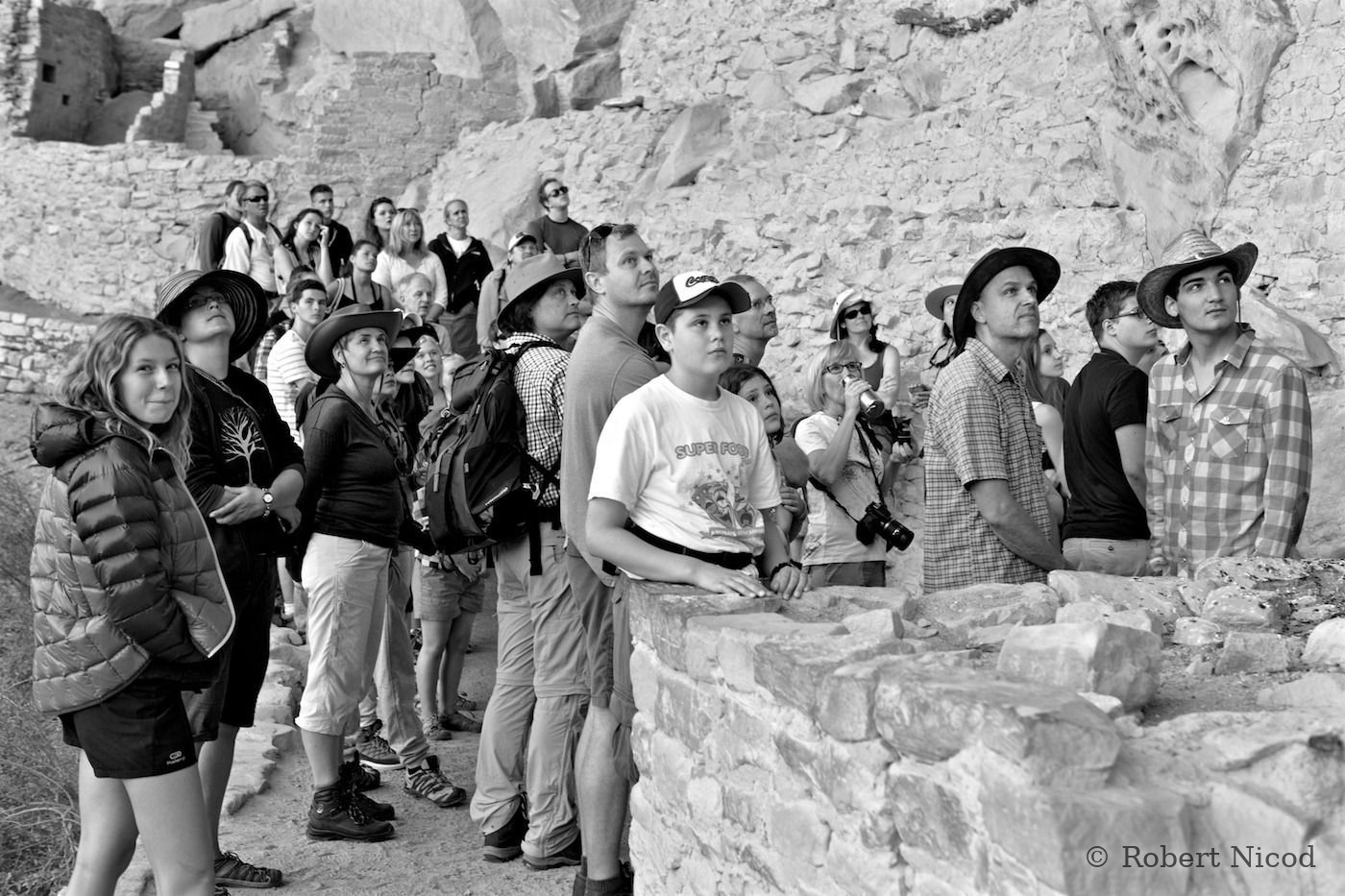 Tourists in the West — Shared moment, Mesa Verde, Colorado